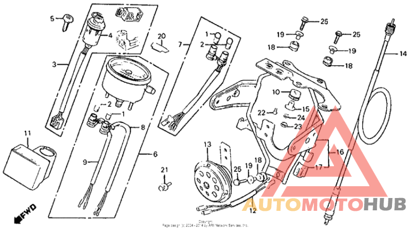 Speedometer + horn 83-85