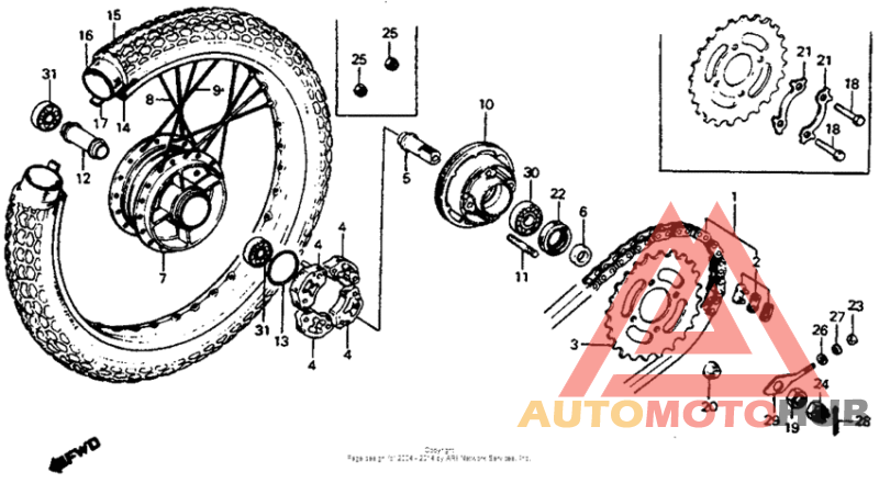 Переднее колесо