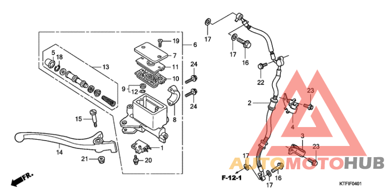 Fr. brake master cylinder