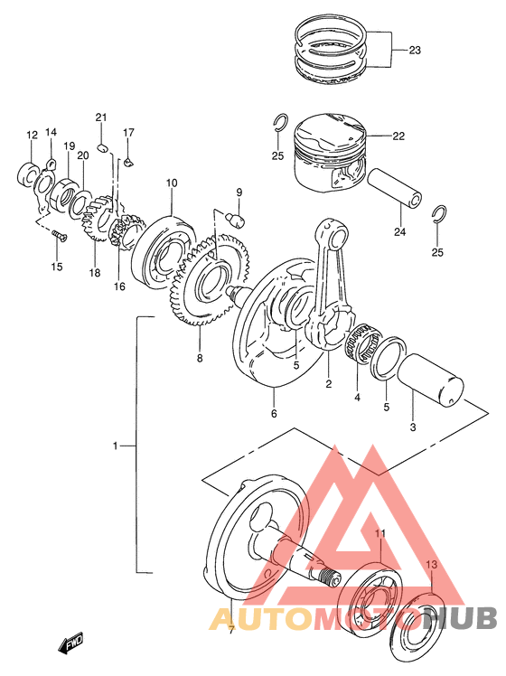Вал коленчатый
