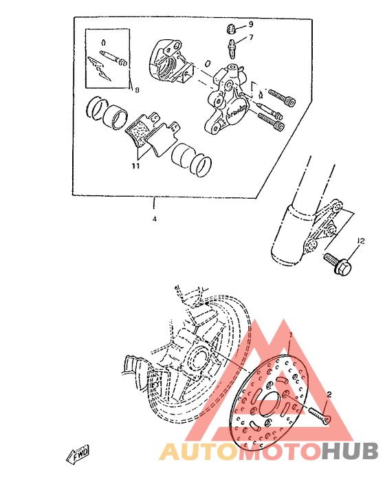 Front brake. caliper