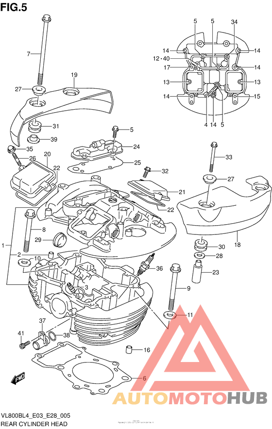 Rear Cylinder Head (Vl800Bl4 E03)