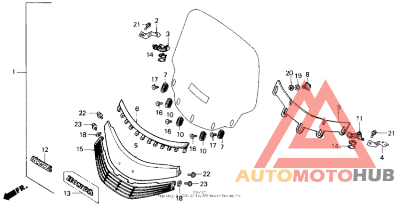 Screen garnish set 90