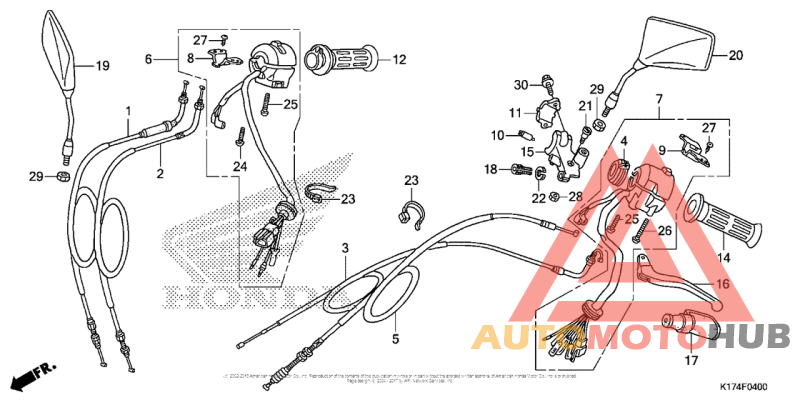 Handle Lever + Switch + Cable