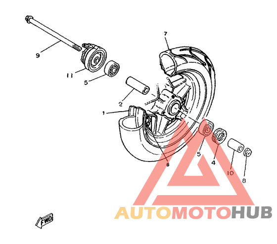 Переднее колесо