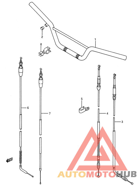 Handlebar - control cable