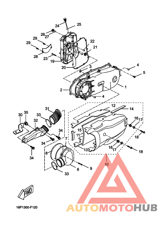 Crankcase cover ass`y  (v