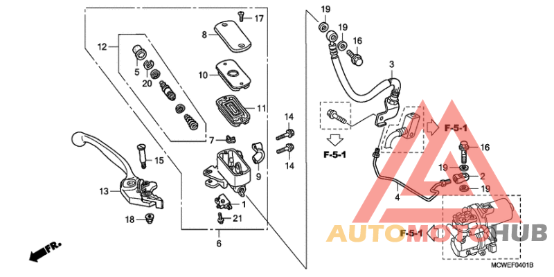 Fr. brake master cylinder