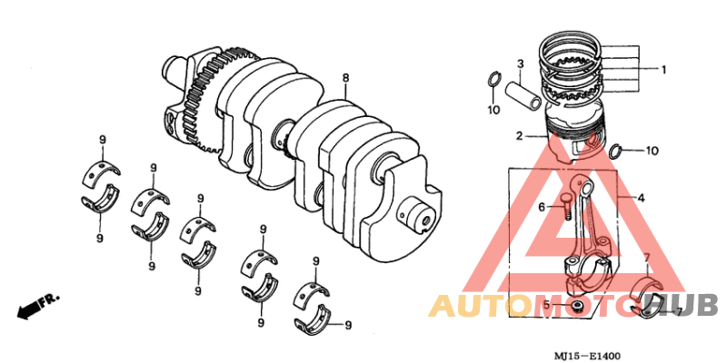 Crankshaft/piston