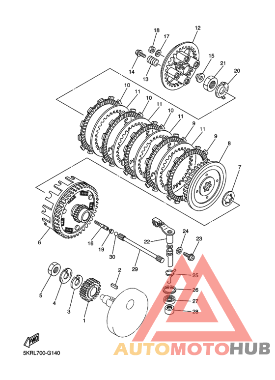Сцепление и сервопривод