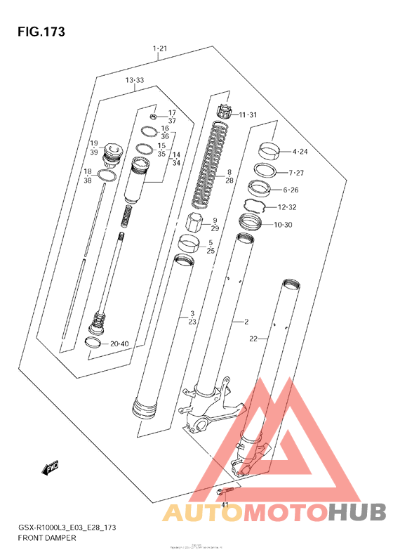 Front Damper (Gsx-R1000L3 E33)