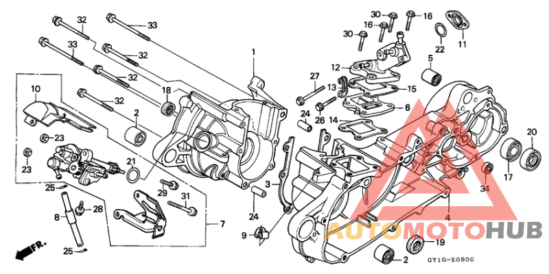 Crankcase/oil pump