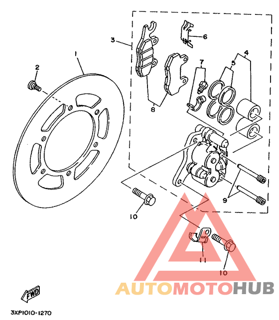 Front brake. caliper