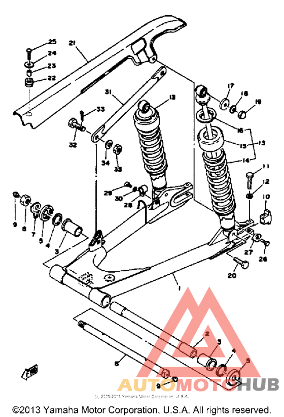 Rear arm rear cushion