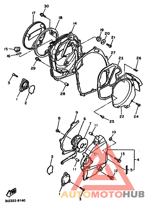 Crankcase cover ass`y  (v