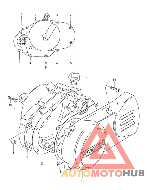 Crankcase cover ass`y  (v