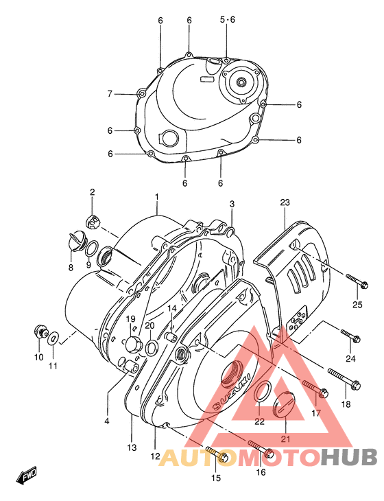 Crankcase cover ass`y  (v