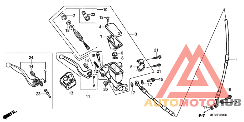 Fr. brake master cylinder