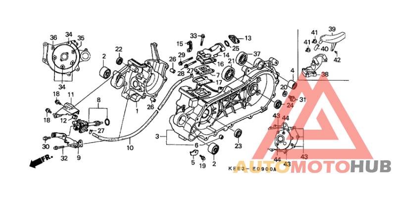 Crankcase/oil pump