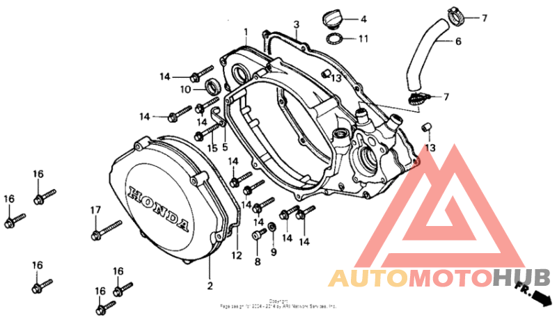 Right crankcase cover 87-89