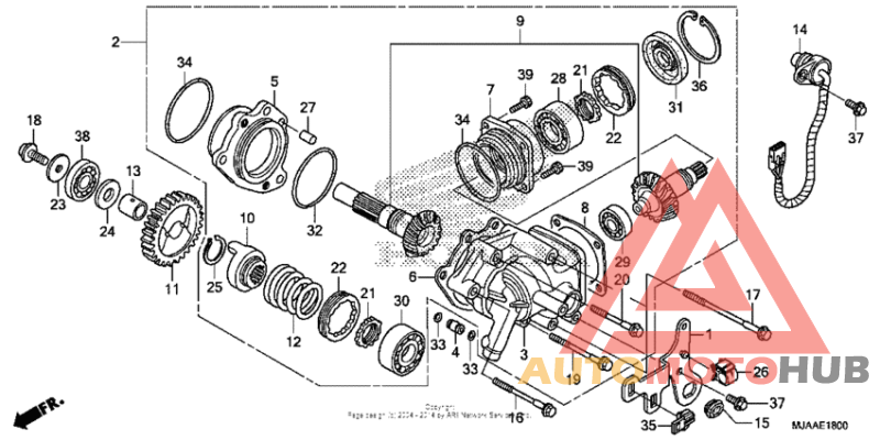 Side gear case