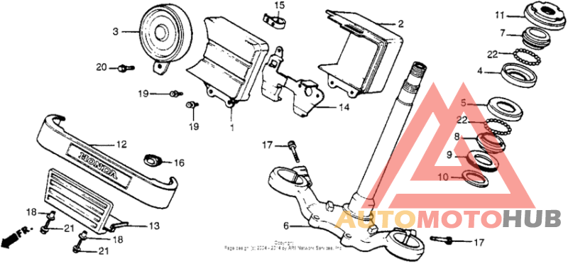 Vt500c steering stem 83-84