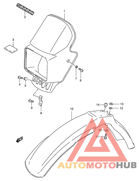 Headlamp cover  front fender