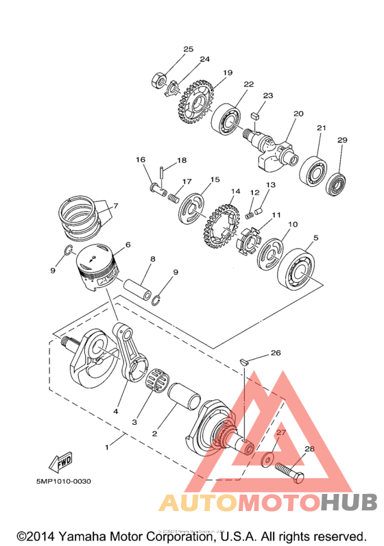 Коленчатый вал и Поршень