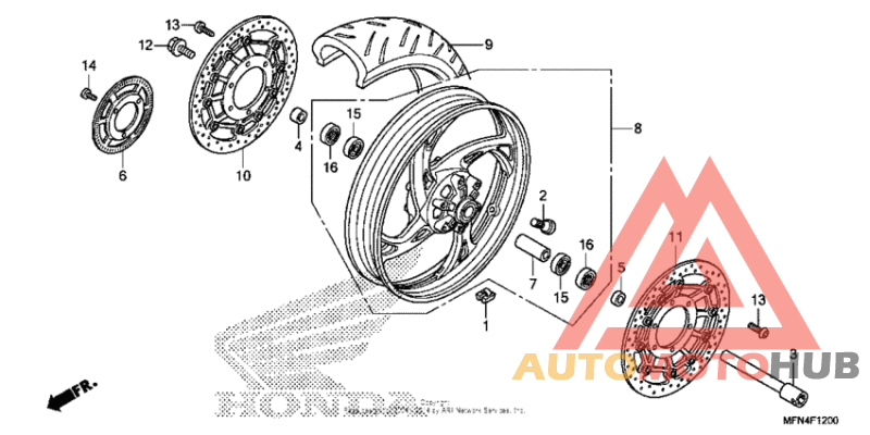 Переднее колесо