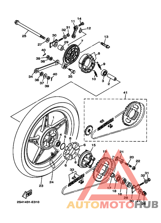 Заднее колесо for spoke wheel