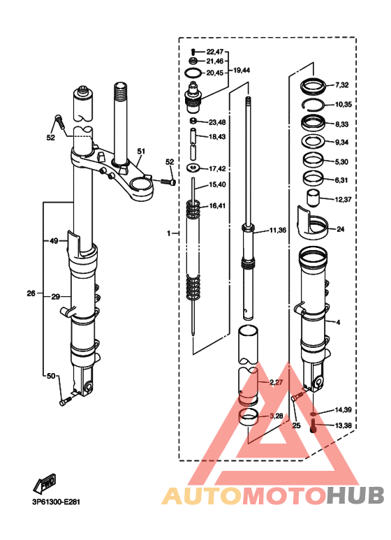 Вилка передней оси
