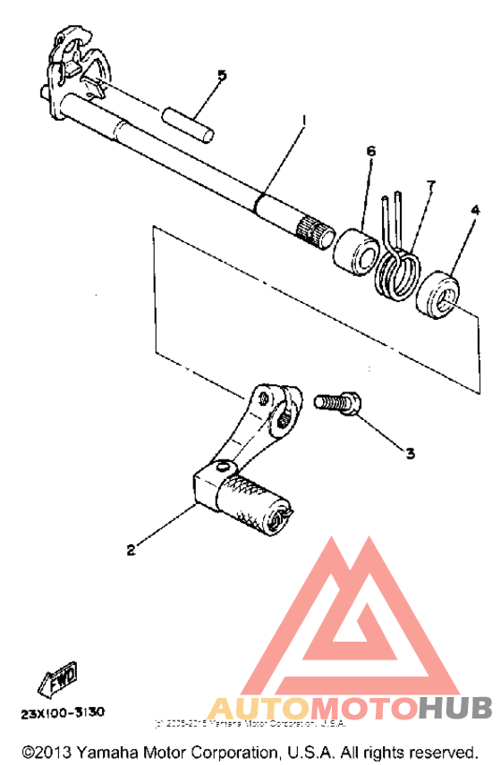 Shift shaft pedal