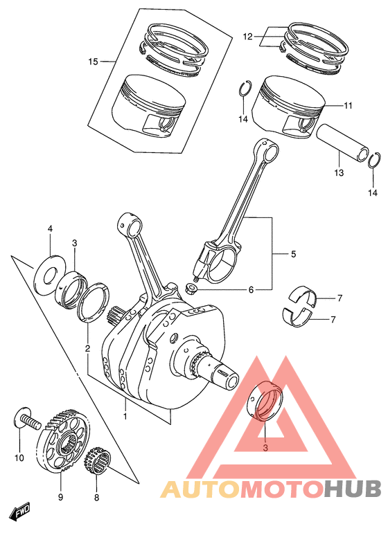 Вал коленчатый