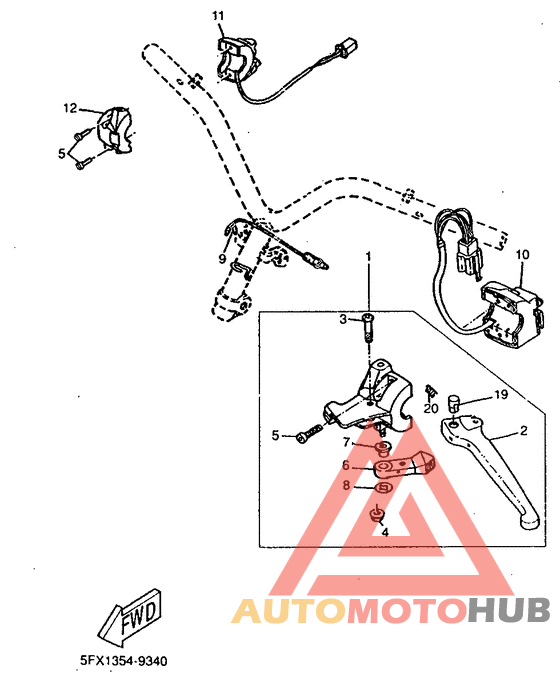 Handle switch. lever