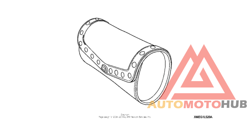 Pouch, fr. leather (studded)