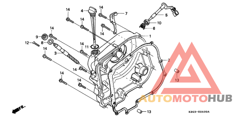 Крышка картера правая