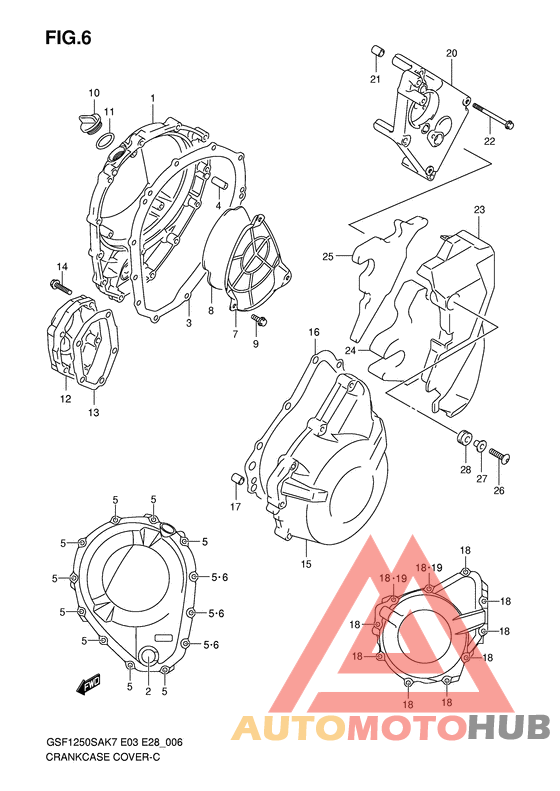 Crankcase cover ass`y  (v