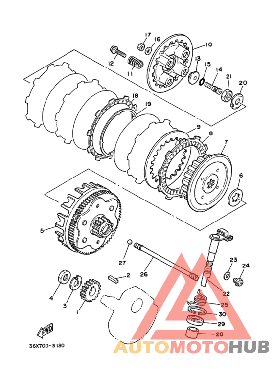 Сцепление и сервопривод