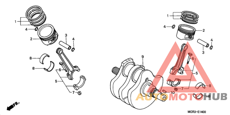 Crankshaft/piston