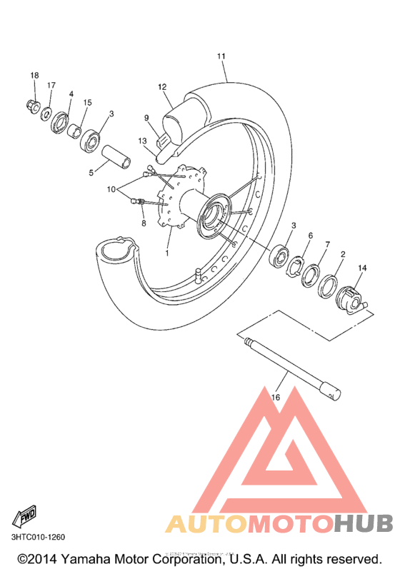 Переднее колесо