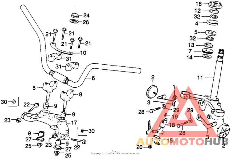 Handlebar + top bridge