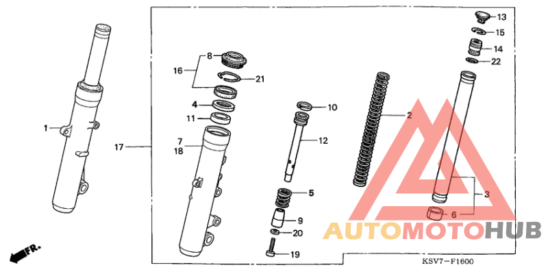 Вилка передней оси