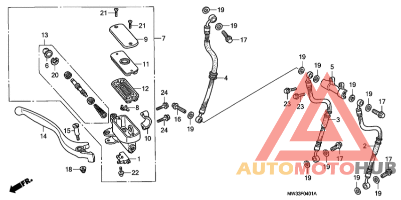 Fr. brake master cylinder