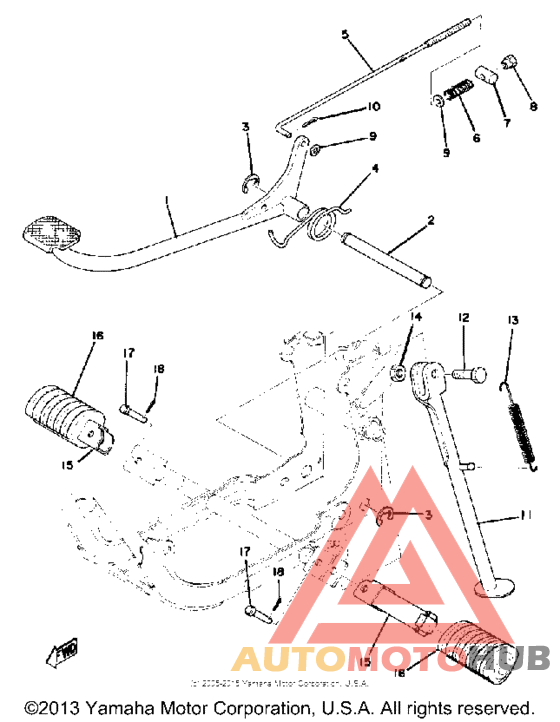 Stand - footrest - brake pedal