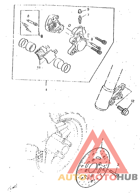 Front brake. caliper