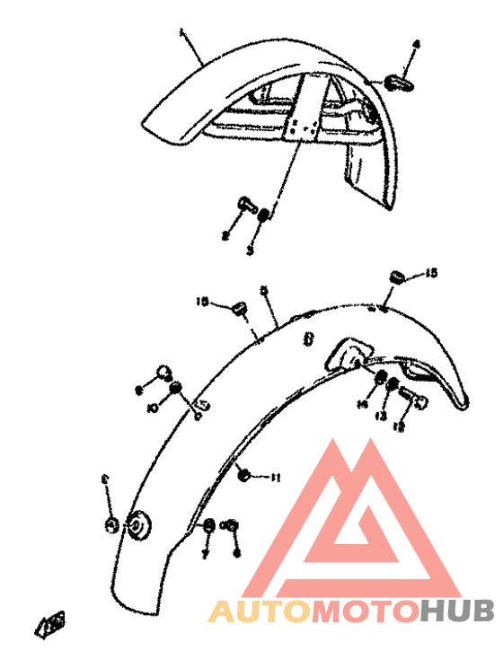 Front fender. rear fender