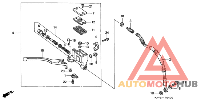 Fr. brake master cylinder
