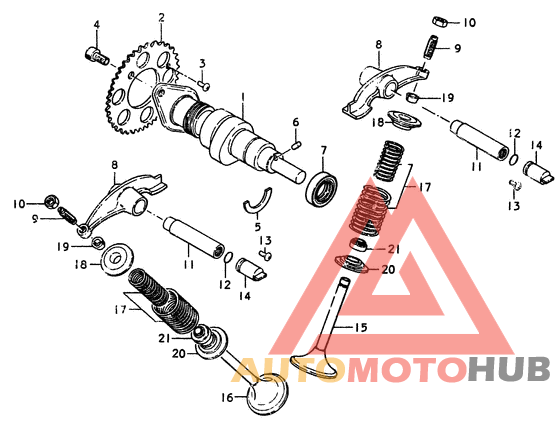 Распределительный вал-клапаны