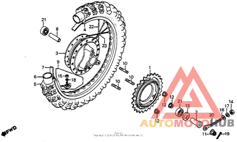 Rear wheel 80-81