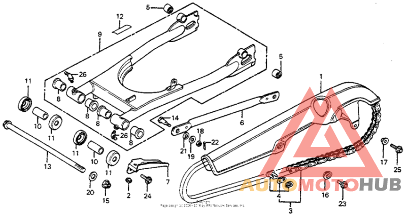 Swingarm + chain case